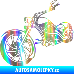 Samolepka Motorka chopper 002 levá Holografická