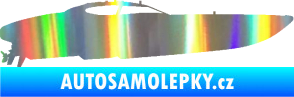 Samolepka Motorový člun 002 pravá Holografická