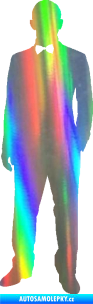 Samolepka Muž 001 levá tajný agent Holografická
