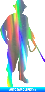 Samolepka Myslivec 004 pravá Holografická