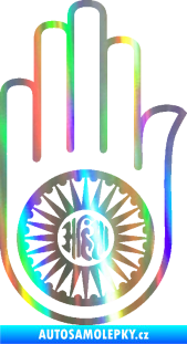 Samolepka Náboženský symbol Džinismus Ahimsa Holografická