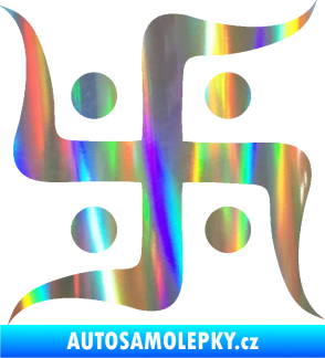 Samolepka Náboženský symbol Džinismus Svastika  Holografická