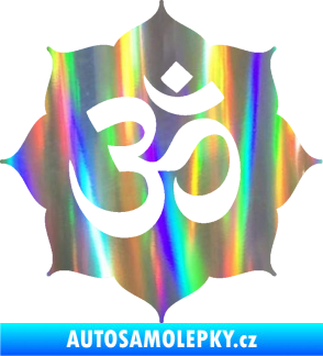 Samolepka Náboženský symbol Hinduismus Óm 002 Holografická