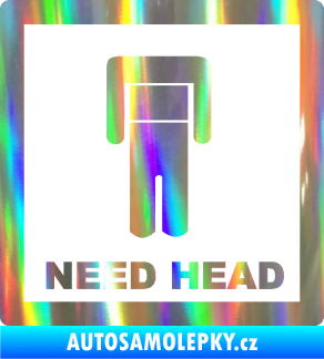 Samolepka Need head Holografická