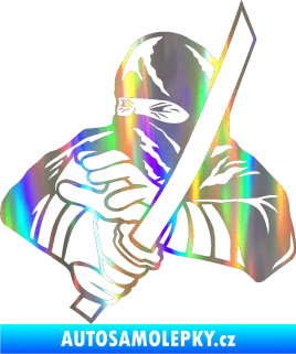 Samolepka Ninja silueta levá Holografická