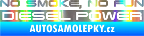Samolepka No smoke. no fun, diesel power nápis Holografická