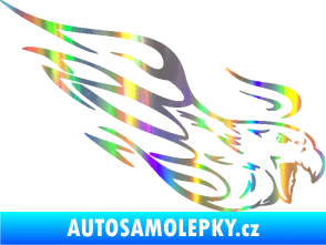 Samolepka Orel 014 pravá s plameny Holografická