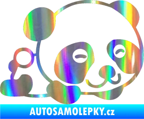 Samolepka Panda 003 pravá Holografická