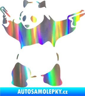 Samolepka Panda 007 levá gangster Holografická