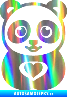 Samolepka Panda 008 roztomilá Holografická