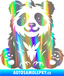 Samolepka Panda 013 levá spokojená Holografická