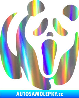 Samolepka Panda 014 pravá maska Vřískot Holografická