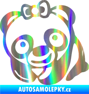 Samolepka Panda baby levá Holografická