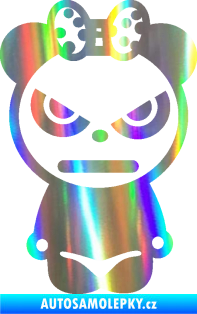 Samolepka Panda girl Holografická