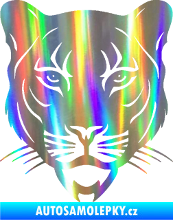 Samolepka Panter 002 hlava black panther Holografická