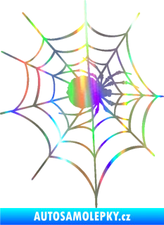 Samolepka Pavouk 016 pravá s pavučinou Holografická