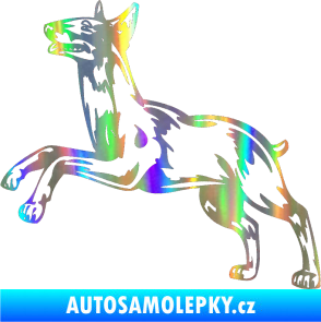 Samolepka Pes 015 levá Bulteriér Holografická
