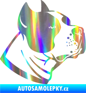Samolepka Pes 081 pravá Stafordširský bulteriér Holografická