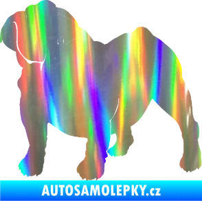 Samolepka Pes 089 levá Buldok Holografická