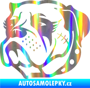 Samolepka Pes 097 levá Buldok Holografická