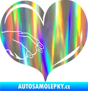 Samolepka Pes 102 levá packa Holografická