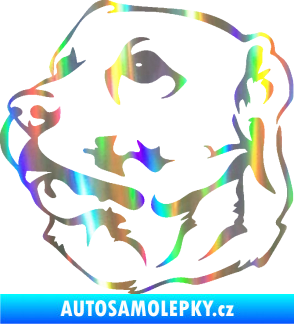 Samolepka Pes 104 levá Labrador Holografická