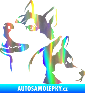 Samolepka Pes 117 levá husky Holografická