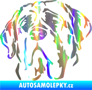 Samolepka Pes 125 levá anglický mastif Holografická