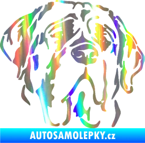 Samolepka Pes 125 pravá anglický mastif Holografická
