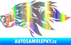 Samolepka Pes 127 levá hlava Holografická