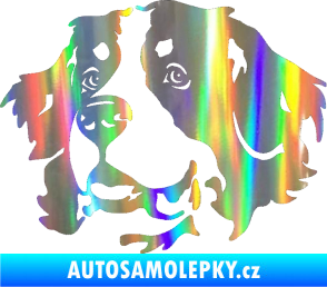 Samolepka Pes 131 levá bernský salašnický pes Holografická