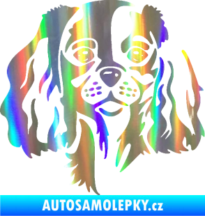 Samolepka Pes 132 levá Cavalier king Charles spaniel Holografická