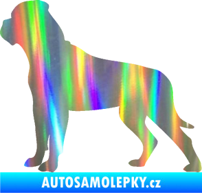 Samolepka Pes 150 levá bullmastif Holografická