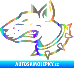 Samolepka Pes 167 levá pitbull Holografická
