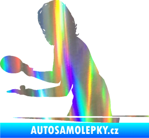 Samolepka Ping pong 005 levá Holografická