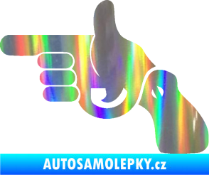 Samolepka Pistole 002 levá han gun Holografická