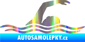 Samolepka Plavání 004 pravá Holografická