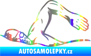 Samolepka Plavání levá 002  Holografická