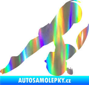 Samolepka Plavkyně 002 pravá skok do vody Holografická