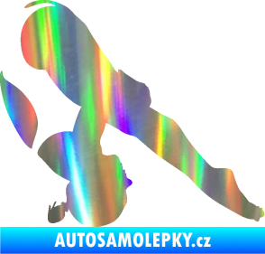 Samolepka Plavkyně 002 levá skok do vody Holografická