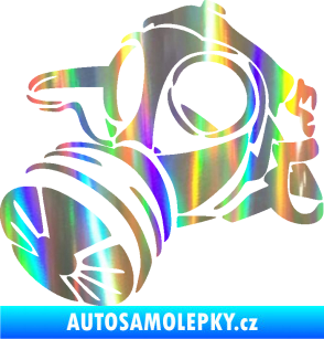 Samolepka Plynová maska levá Holografická