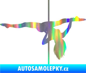 Samolepka Pole dance 002 pravá tanec na tyči Holografická