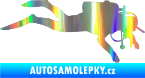 Samolepka Potápěč 003 pravá Holografická