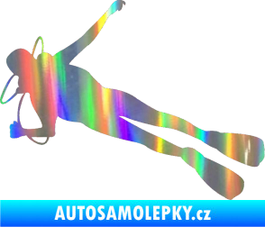 Samolepka Potápěč 004 levá Holografická
