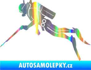 Samolepka Potápěč 010 levá Holografická