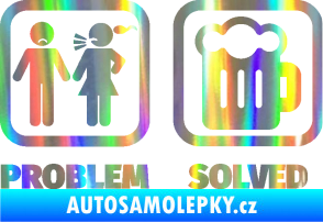 Samolepka Problem? Solved 008 na pivo Holografická