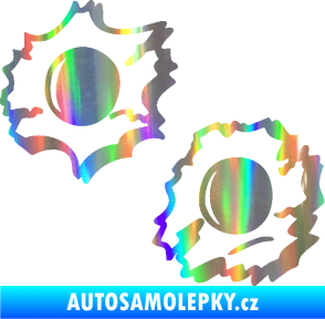 Samolepka Průstřely 001 levá Holografická