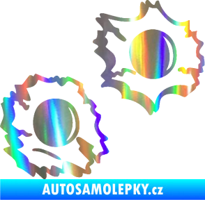 Samolepka Průstřely 001 pravá Holografická