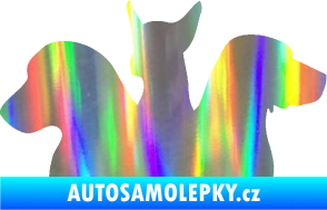 Samolepka Psi 001 levá skupinka Holografická