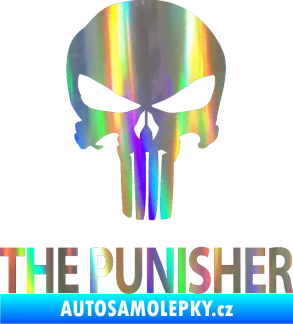 Samolepka Punisher 002 s nápisem Holografická